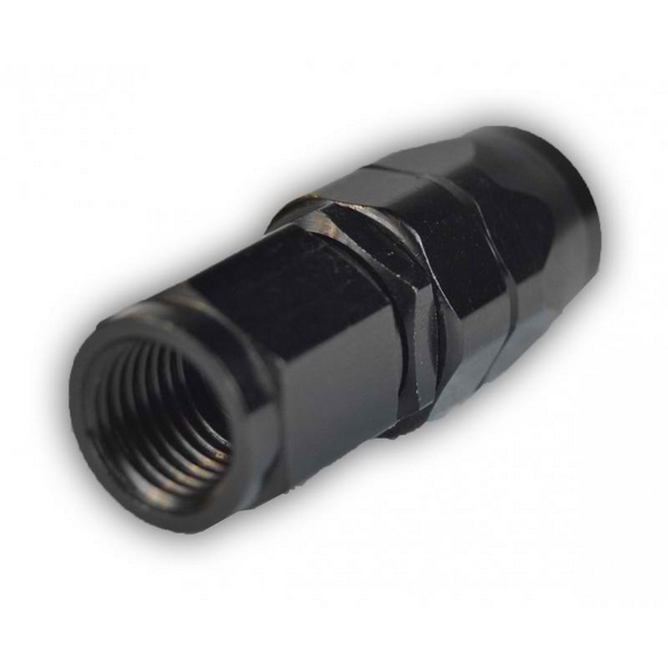 -4 Straight Hose End (Black)